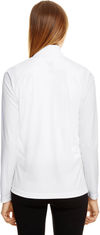 Am image of a Custom Team 365 Ladies' Zone Performance Quarter Zip in White!