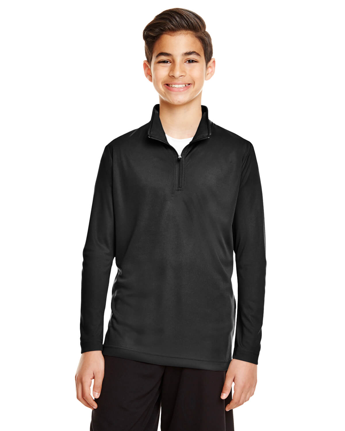 Team 365 Youth Zone Performance Quarter Zip in Black