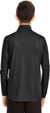 Am image of a Custom Team 365 Youth Zone Performance Quarter Zip in Black!