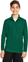 Am image of a Custom Team 365 Youth Zone Performance Quarter Zip in Sport Forest!