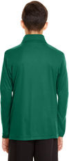 Am image of a Custom Team 365 Youth Zone Performance Quarter Zip in Sport Forest!