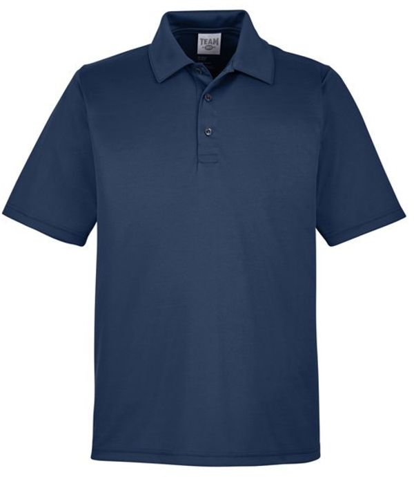 Am image of a Custom Team 365 Men's Zone Performance Polo in Sport Dark Navy!