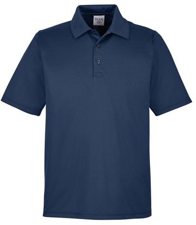Am image of a Custom Team 365 Men's Zone Performance Polo in Sport Dark Navy!