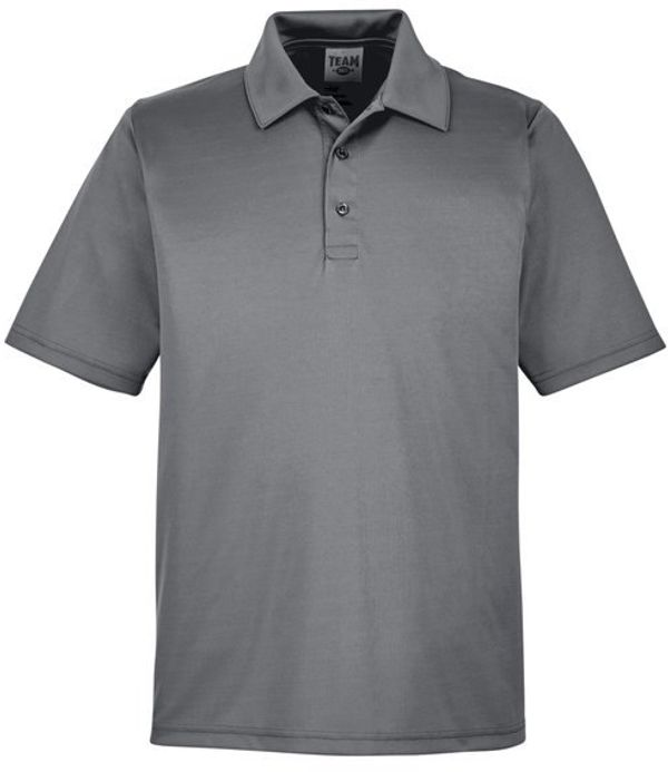 Am image of a Custom Team 365 Men's Zone Performance Polo in Sport Graphite!