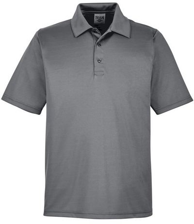 Am image of a Custom Team 365 Men's Zone Performance Polo in Sport Graphite!