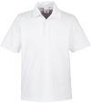 Am image of a Custom Team 365 Men's Zone Performance Polo in White!
