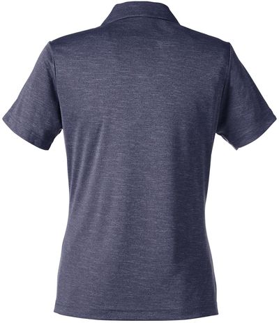 Am image of a Custom Team 365 Ladies' Zone Sonic Heather Performance Polo in SP Dark Navy Heather!