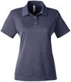 Am image of a Custom Team 365 Ladies' Zone Sonic Heather Performance Polo in SP Dark Navy Heather!