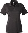 Am image of a Custom Team 365 Ladies' Zone Sonic Heather Performance Polo in Black Heather!
