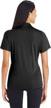 Am image of a Custom Team 365 Ladies' Zone Performance Polo in Black!