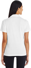 Am image of a Custom Team 365 Ladies' Zone Performance Polo in White!