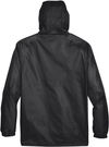 Am image of a Custom Team 365 Adult Zone Protect Lightweight Jacket in Black!