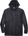 Am image of a Custom Team 365 Adult Zone Protect Lightweight Jacket in Black!