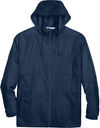 Am image of a Custom Team 365 Adult Zone Protect Lightweight Jacket in Sport Dark Navy!