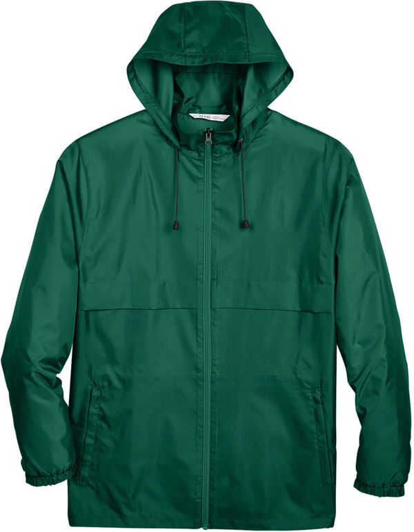 Am image of a Custom Team 365 Adult Zone Protect Lightweight Jacket in Sport Forest!