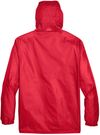 Am image of a Custom Team 365 Adult Zone Protect Lightweight Jacket in Sport Red!