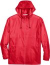 Am image of a Custom Team 365 Adult Zone Protect Lightweight Jacket in Sport Red!