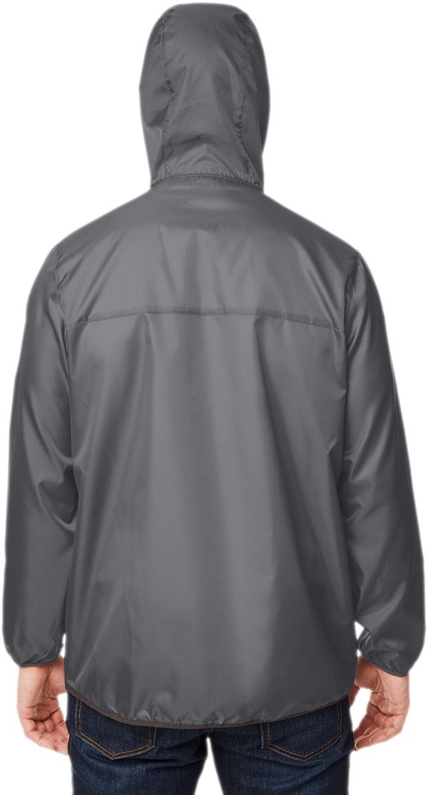 Am image of a Custom Team 365 Adult Zone Protect Packable Anorak Jacket in SPORT GRAPHITE!