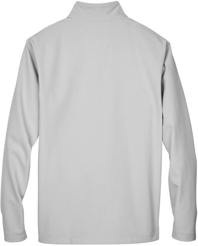 Am image of a Custom Team 365 Leader Soft Shell Jacket in Sport Silver!
