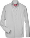 Am image of a Custom Team 365 Leader Soft Shell Jacket in Sport Silver!