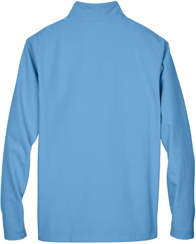 Am image of a Custom Team 365 Leader Soft Shell Jacket in Sport Light Blue!