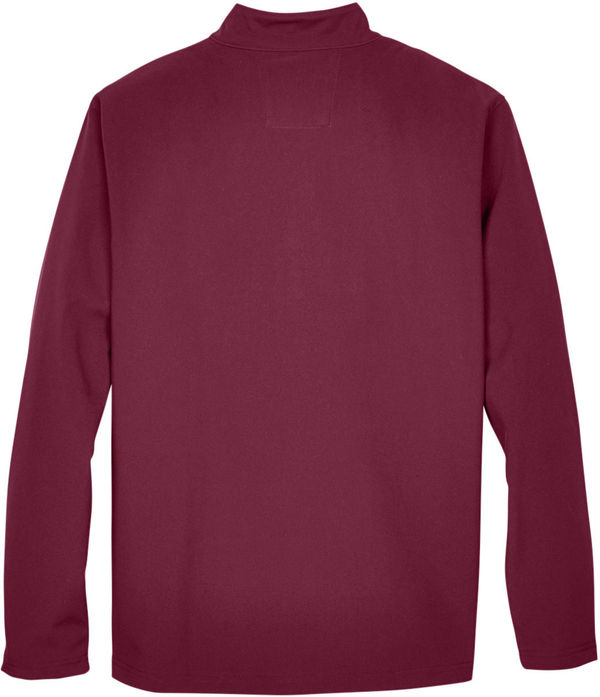 Am image of a Custom Team 365 Leader Soft Shell Jacket in Sport Maroon!