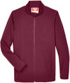 Am image of a Custom Team 365 Leader Soft Shell Jacket in Sport Maroon!