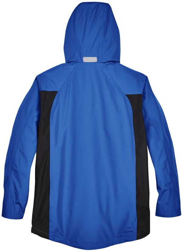 Am image of a Custom Team 365 Men's Dominator Waterproof Jacket in Sport Royal!