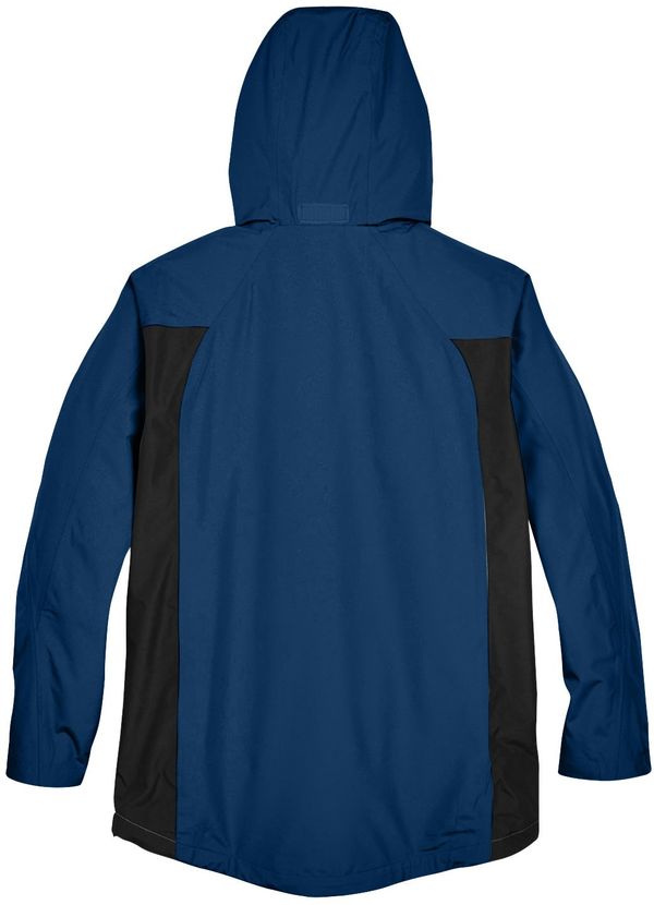 An image of a Custom Team 365 Men's Dominator Waterproof Jacket in Sport Dark Navy!