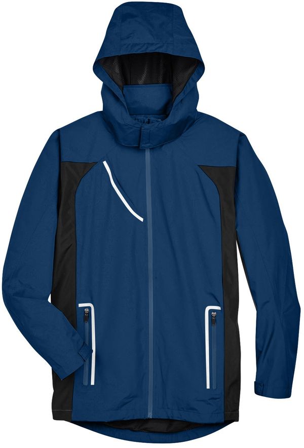 An image of a Custom Team 365 Men's Dominator Waterproof Jacket in Sport Dark Navy!