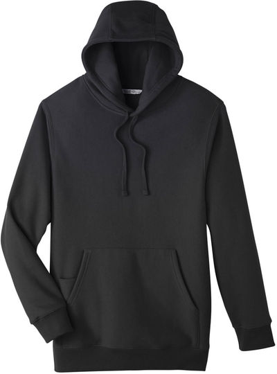 Am image of a Custom Team 365 Adult Zone HydroSport™ Heavyweight Pullover Hooded Sweatshirt in Black!