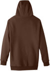 Am image of a Custom Team 365 Adult Zone HydroSport™ Heavyweight Pullover Hooded Sweatshirt in Sport Dark Brown!