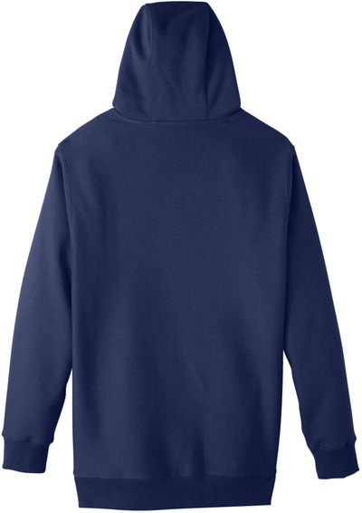 Am image of a Custom Team 365 Adult Zone HydroSport™ Heavyweight Pullover Hooded Sweatshirt in Sport Dark Navy!
