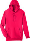 Am image of a Custom Team 365 Adult Zone HydroSport™ Heavyweight Pullover Hooded Sweatshirt in Sport Red!