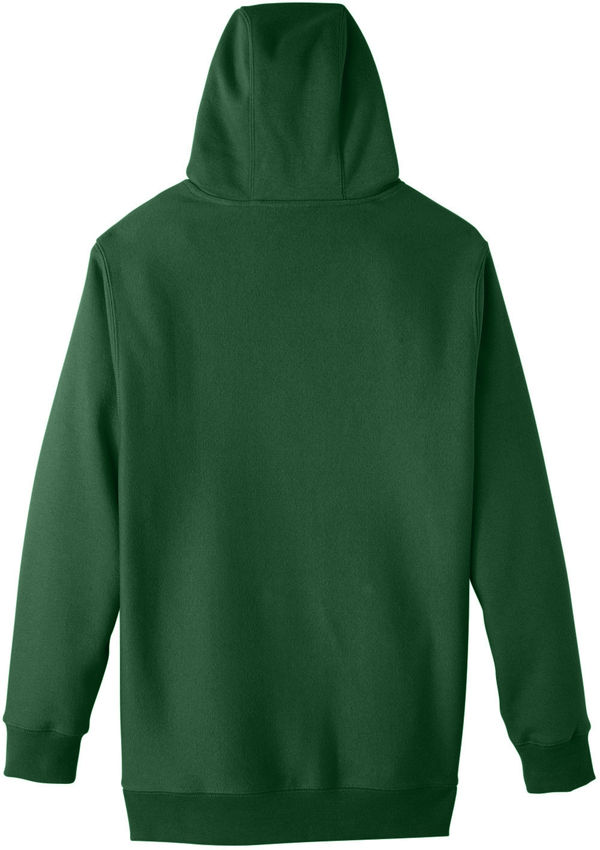 Am image of a Custom Team 365 Adult Zone HydroSport™ Heavyweight Pullover Hooded Sweatshirt in Sport Dark Green!