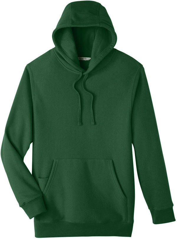 Am image of a Custom Team 365 Adult Zone HydroSport™ Heavyweight Pullover Hooded Sweatshirt in Sport Dark Green!
