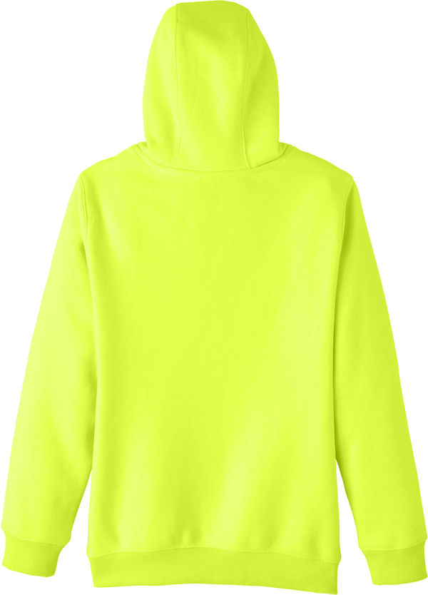 Am image of a Custom Team 365 Youth Zone HydroSport Heavyweight Pullover Hooded Sweatshirt in Safety Yellow!