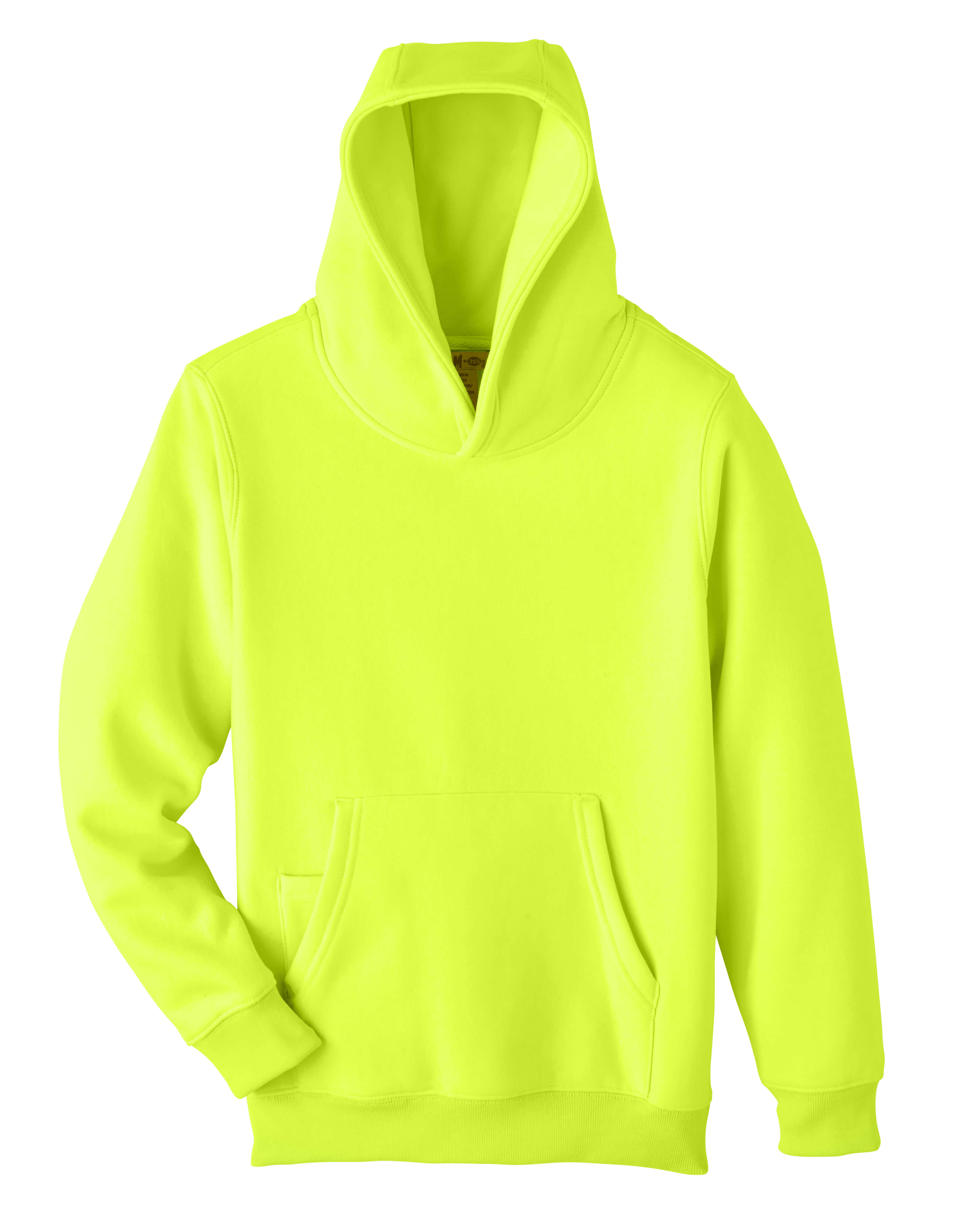 Team 365 Youth Zone HydroSport Heavyweight Pullover Hooded Sweatshirt in Safety Yellow