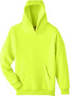 Am image of a Custom Team 365 Youth Zone HydroSport Heavyweight Pullover Hooded Sweatshirt in Safety Yellow!