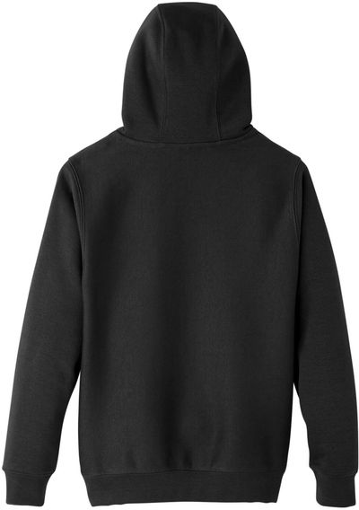 Am image of a Custom Team 365 Youth Zone HydroSport Heavyweight Pullover Hooded Sweatshirt in Black!