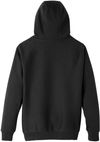 Am image of a Custom Team 365 Youth Zone HydroSport Heavyweight Pullover Hooded Sweatshirt in Black!
