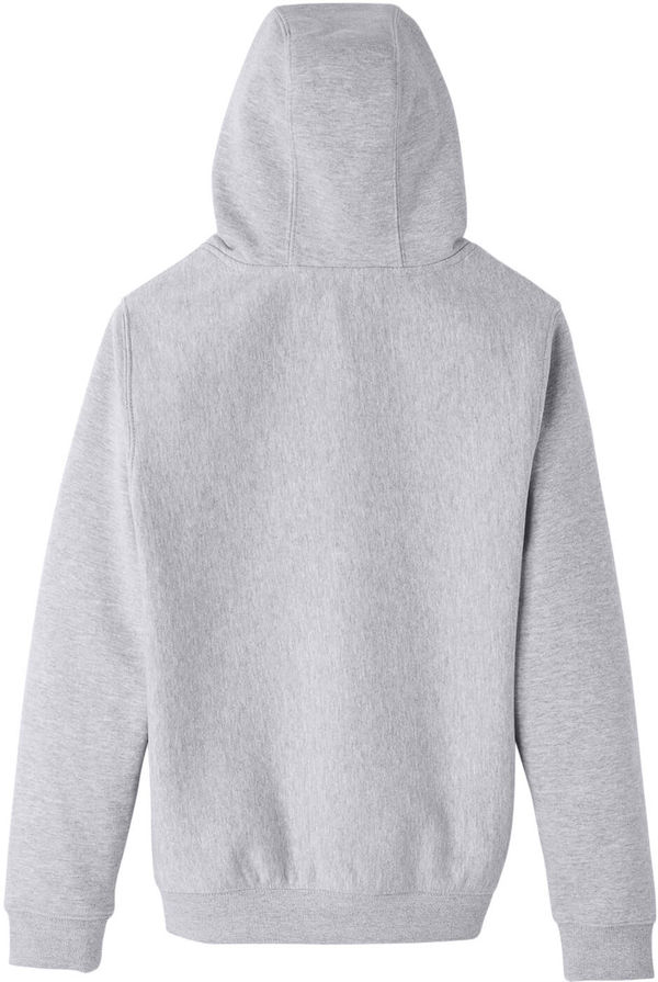 Am image of a Custom Team 365 Youth Zone HydroSport Heavyweight Pullover Hooded Sweatshirt in Athletic Heather!