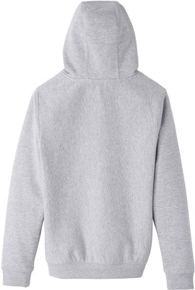 Am image of a Custom Team 365 Youth Zone HydroSport Heavyweight Pullover Hooded Sweatshirt in Athletic Heather!