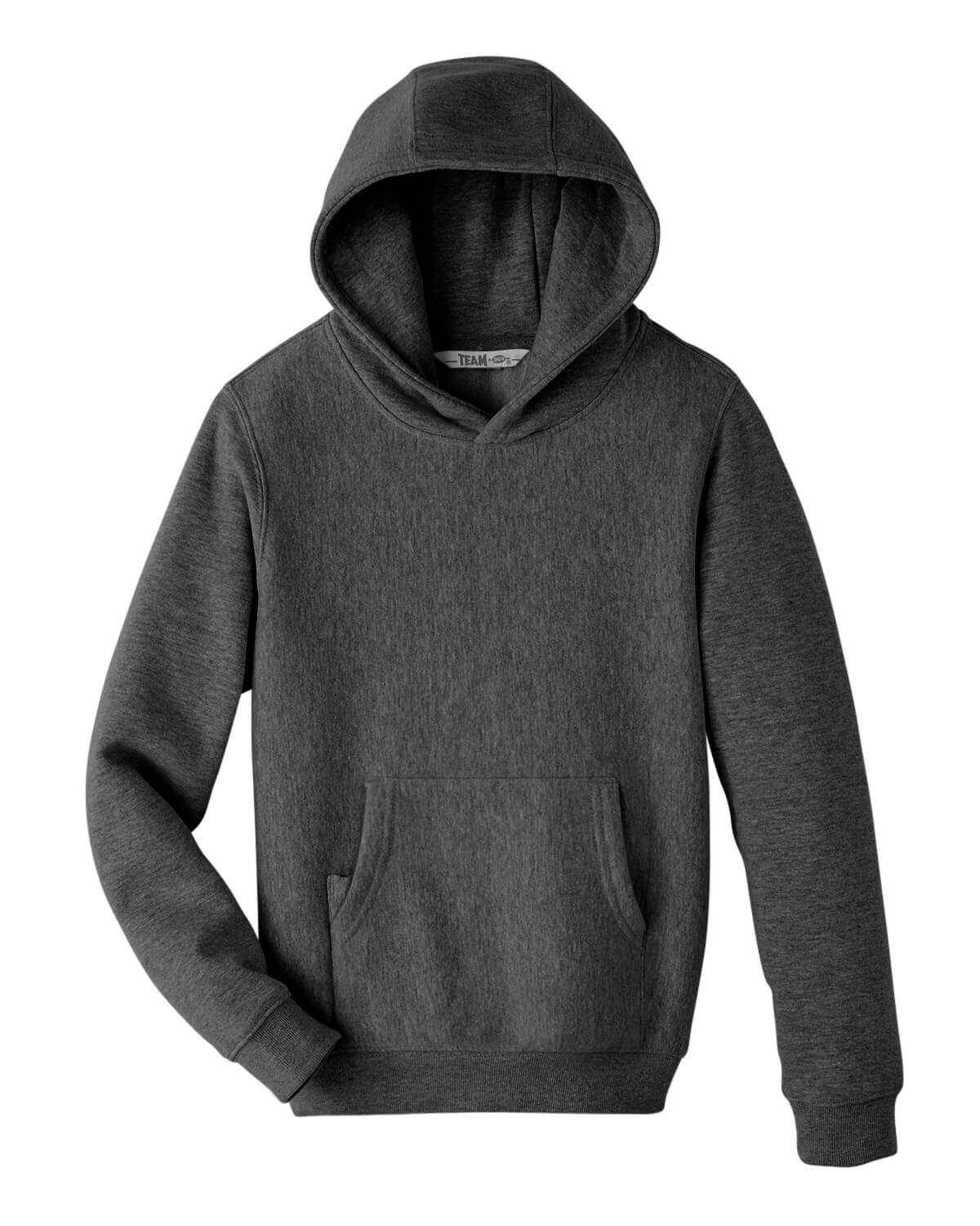 Team 365 Youth Zone HydroSport Heavyweight Pullover Hooded Sweatshirt in Dark Grey Heather