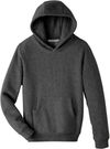 Am image of a Custom Team 365 Youth Zone HydroSport Heavyweight Pullover Hooded Sweatshirt in Dark Grey Heather!