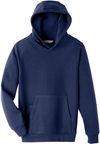 Am image of a Custom Team 365 Youth Zone HydroSport Heavyweight Pullover Hooded Sweatshirt in Sport Dark Navy!
