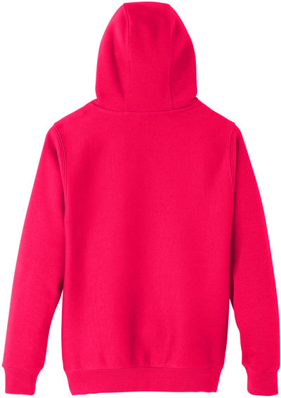 Am image of a Custom Team 365 Youth Zone HydroSport Heavyweight Pullover Hooded Sweatshirt in Sport Red!
