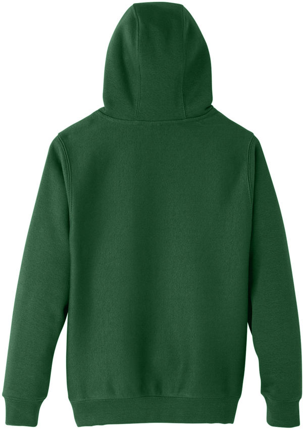 Am image of a Custom Team 365 Youth Zone HydroSport Heavyweight Pullover Hooded Sweatshirt in Sport Dark Green!
