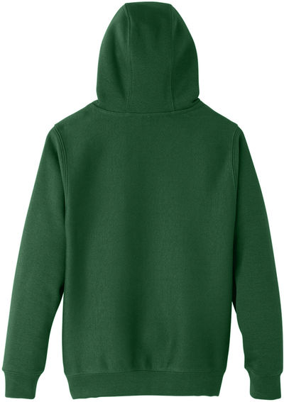 Am image of a Custom Team 365 Youth Zone HydroSport Heavyweight Pullover Hooded Sweatshirt in Sport Dark Green!