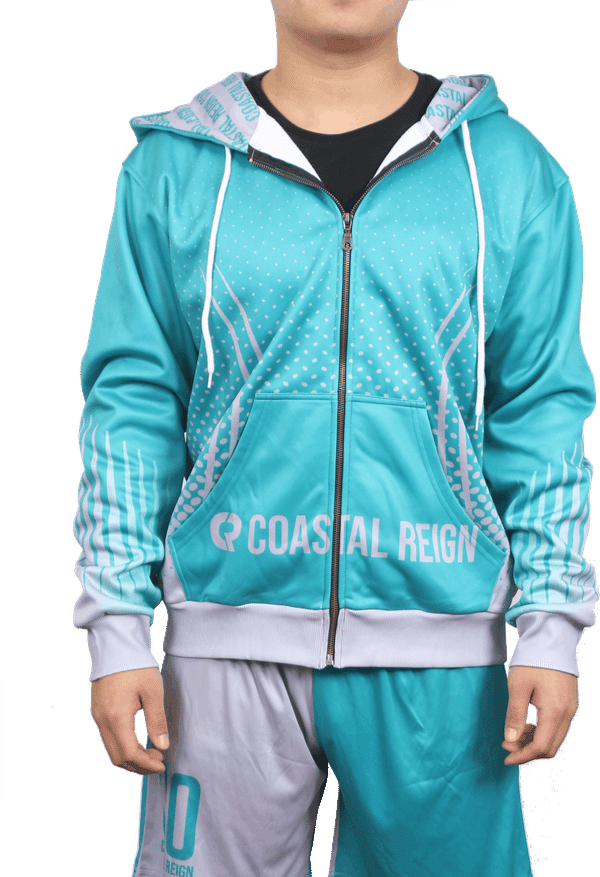 An image of a Custom Sublimated Zip Hoodie!